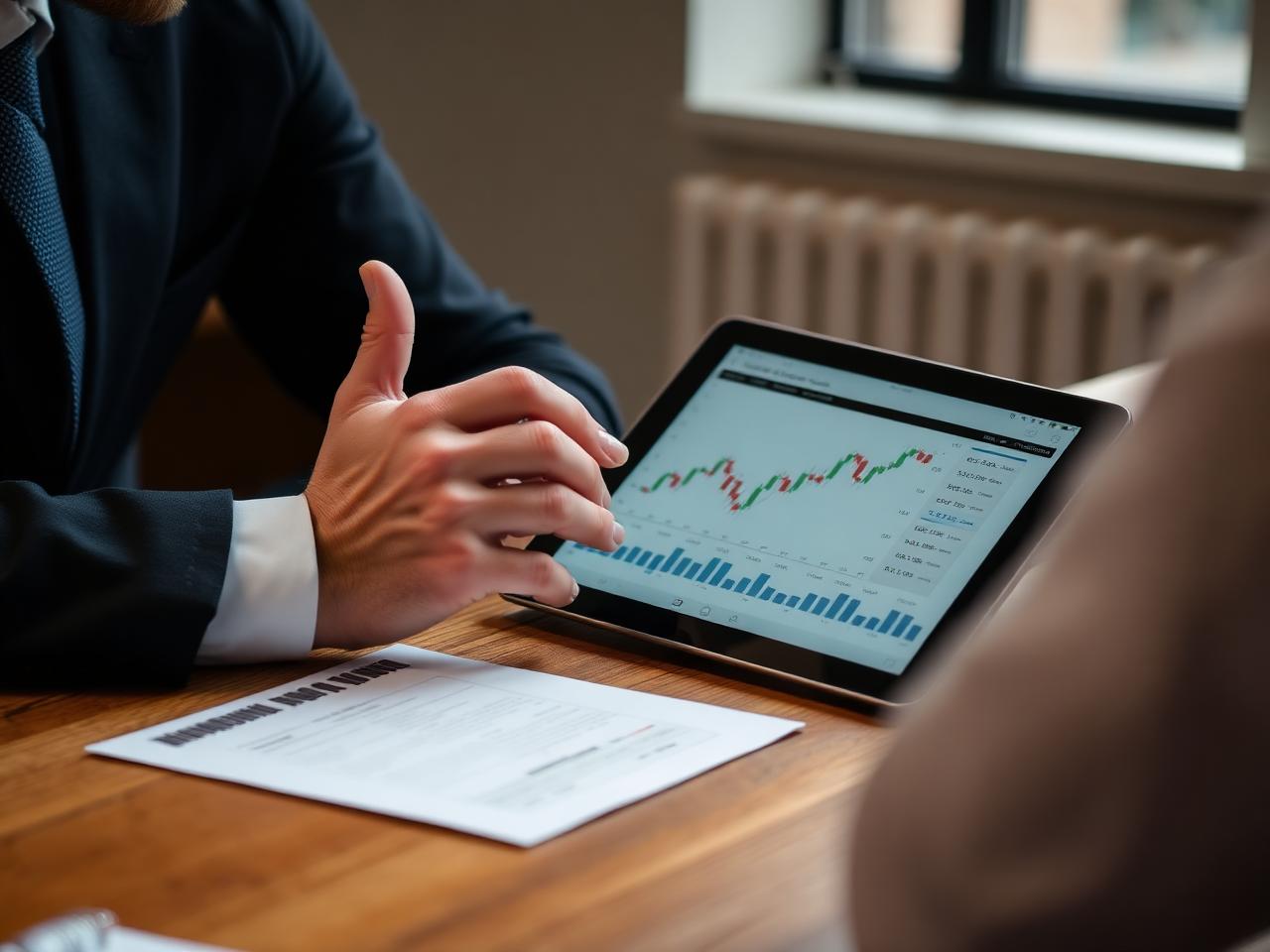 Advisor working with a client